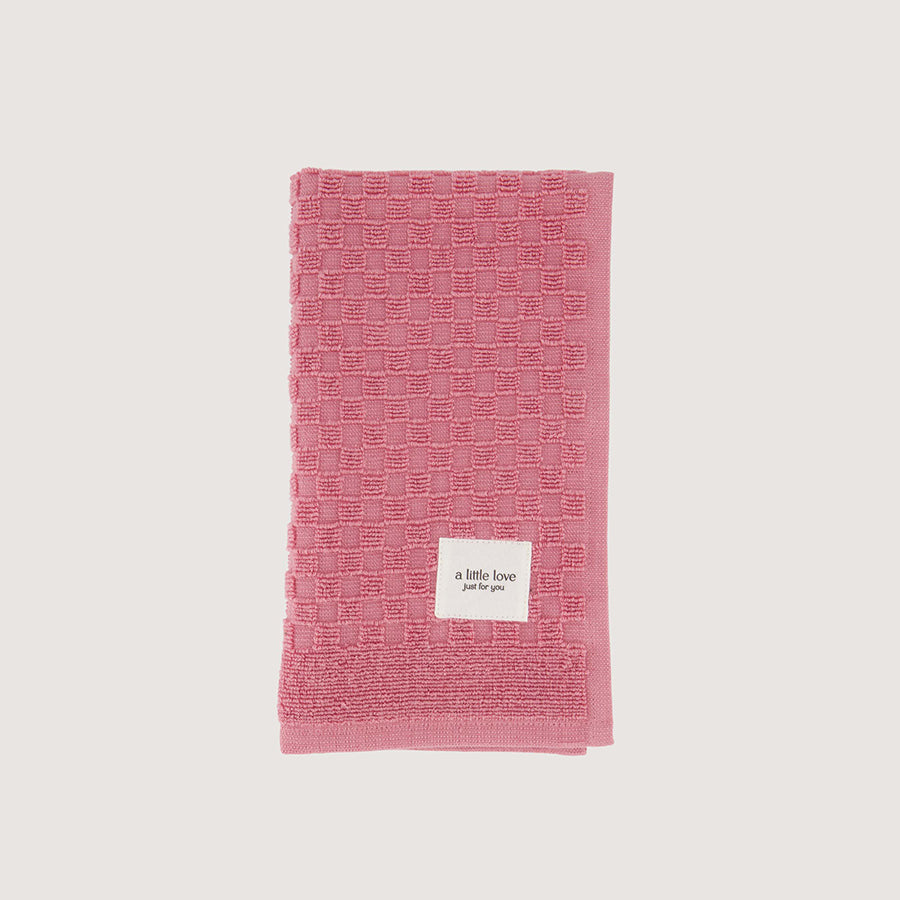 Gastendoekje 'A little love'-dark pink