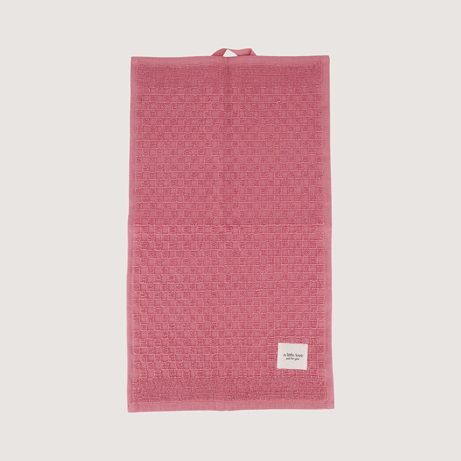 Gastendoekje 'A little love'-dark pink