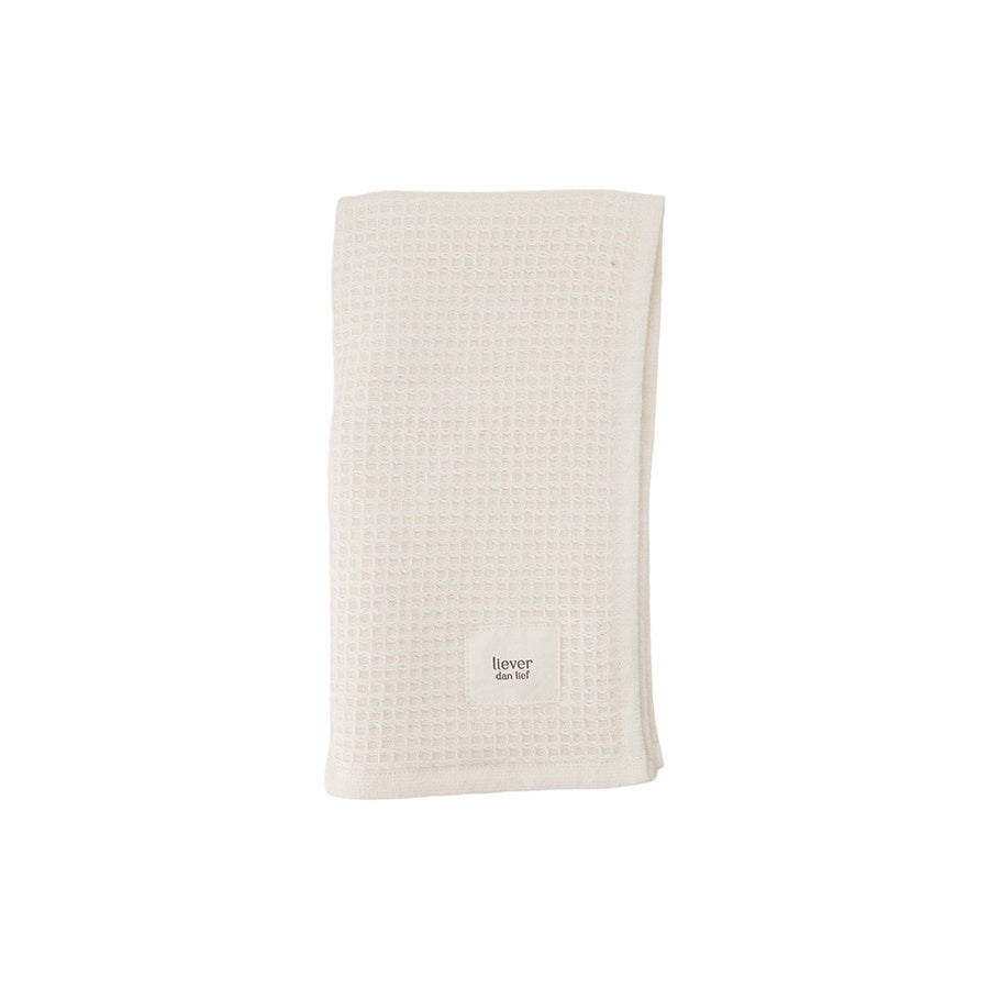 Gastendoekje 'Liever dan Lief'-off white