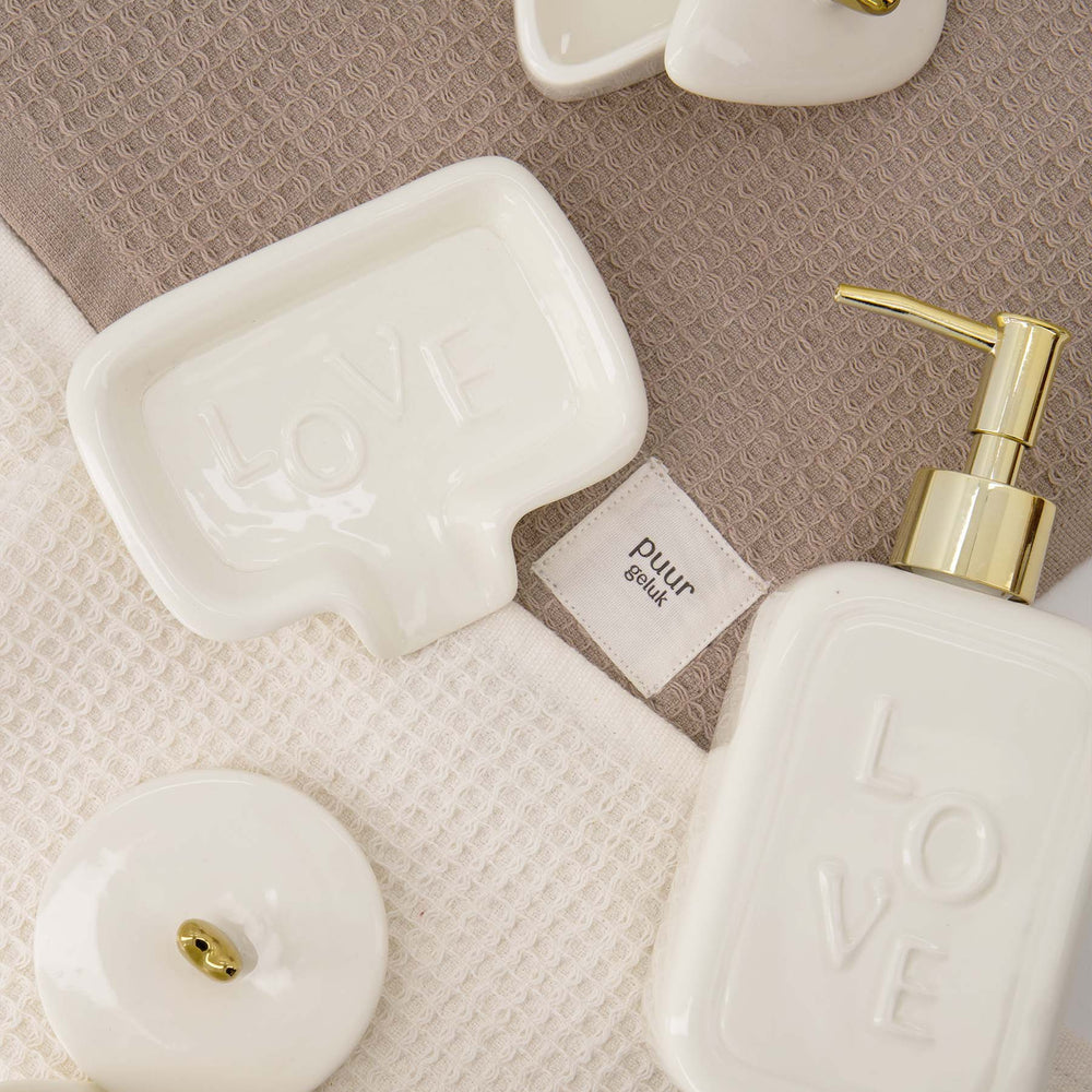 
                      
                        Gastendoekje 'Liever dan Lief'-off white
                      
                    