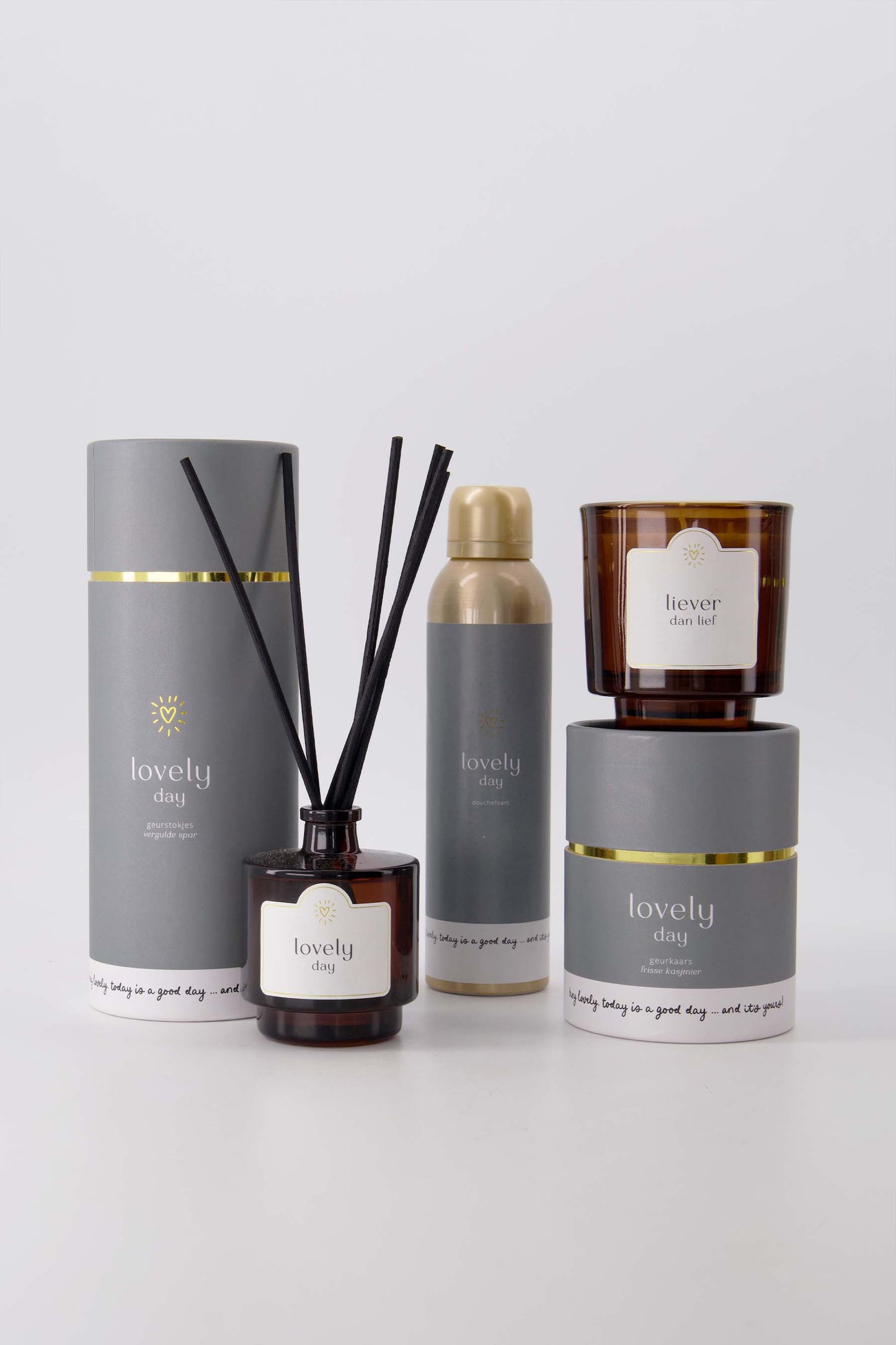 Geurstokjes in koker 'Lovely Day'-grijsblauw