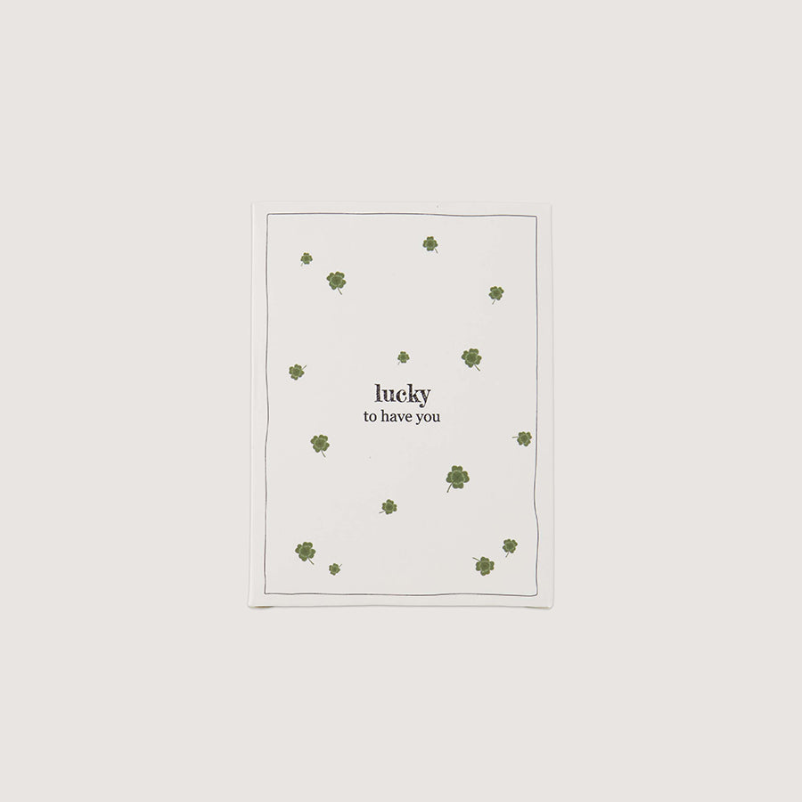 Geurzakjes 'Lucky to have you' (set van 4)-white/green