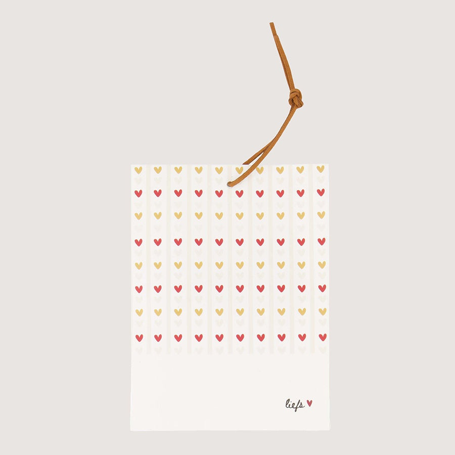 Geurzakjes 'Liefs' Hartjes (set van 2)-rood/oker