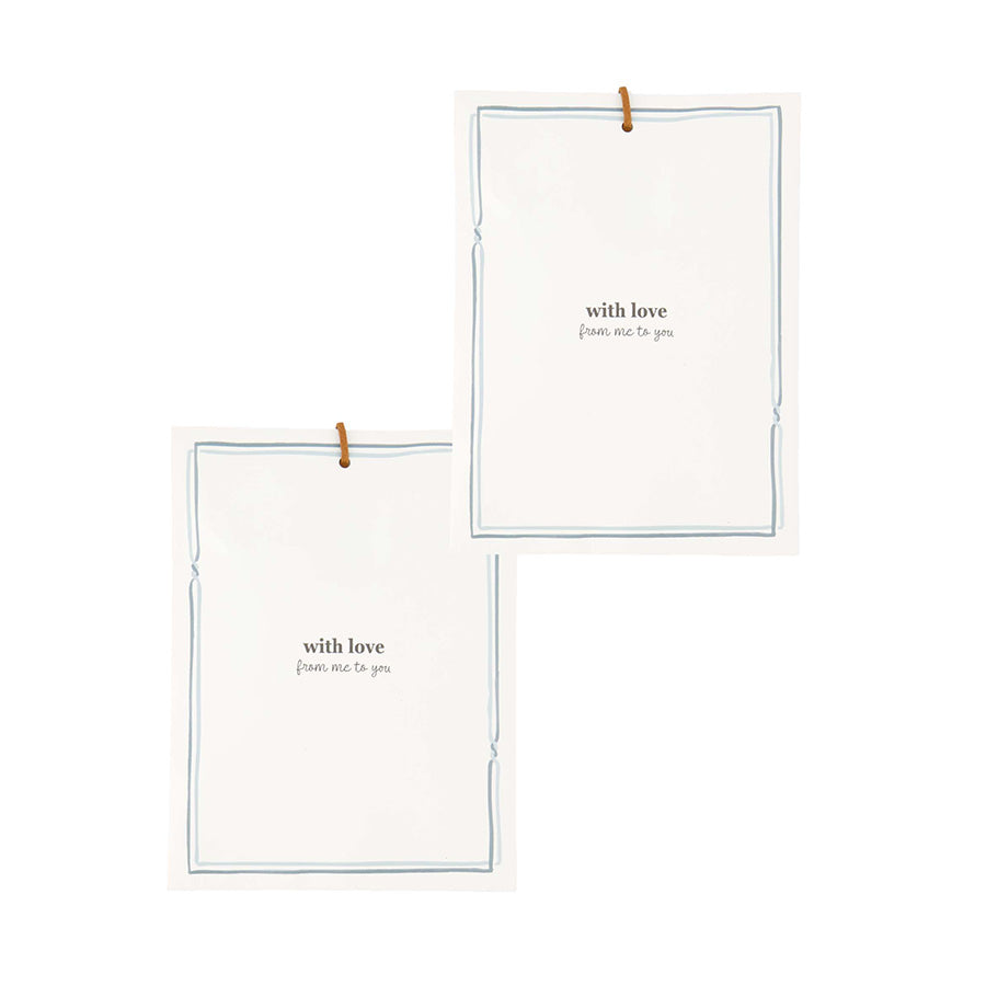 Geurzakjes 'With love' Set van 2-wit/goud/blauw