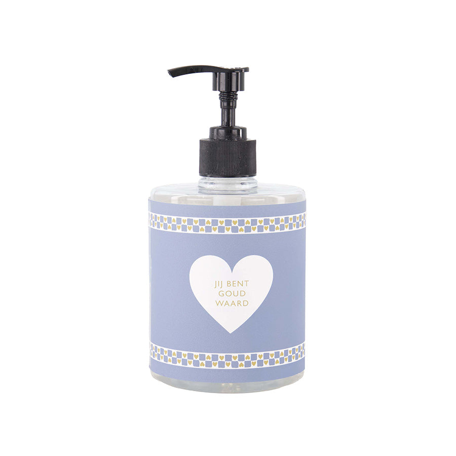 Handzeep 'Jij bent goud waard'-blauw