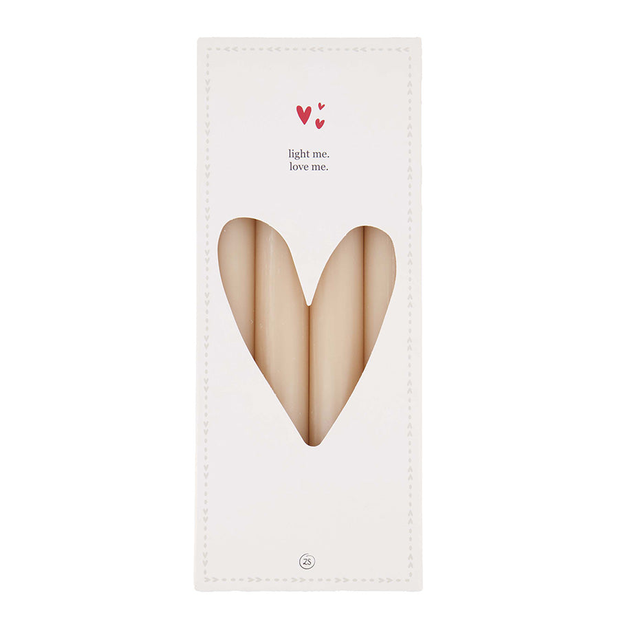 Kaarsen Diner 4stuks 20cm-beige