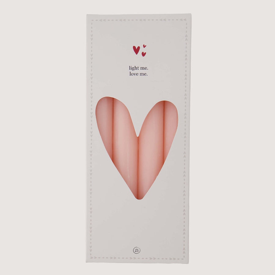 Kaarsen Rustiek 4stuks 20cm-roze