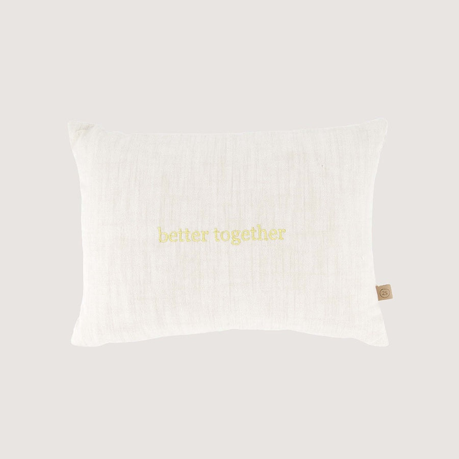 Kussen 'Better Together' 35x25cm-off white/gold