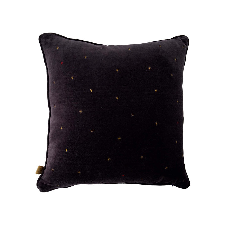 Kussen Velvet Ster/Hartje 45x45cm-donkerblauw