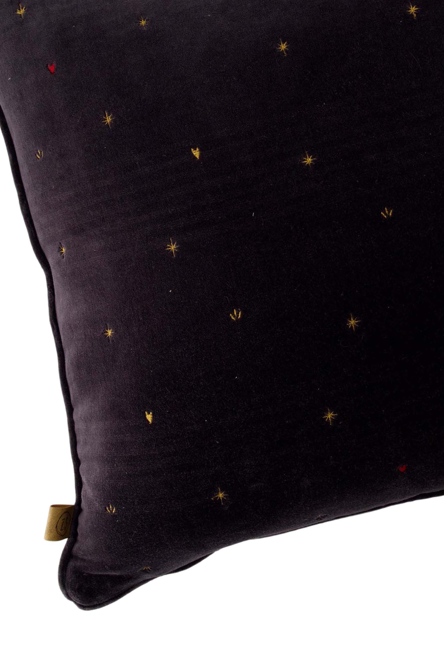 Kussen Velvet Ster/Hartje 45x45cm-donkerblauw