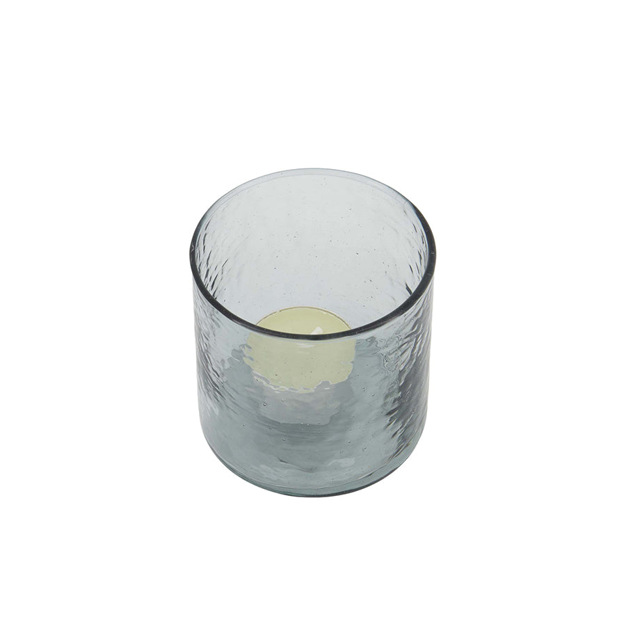 
                      
                        Theelichthouder Hammered Glas M-grijsblauw
                      
                    