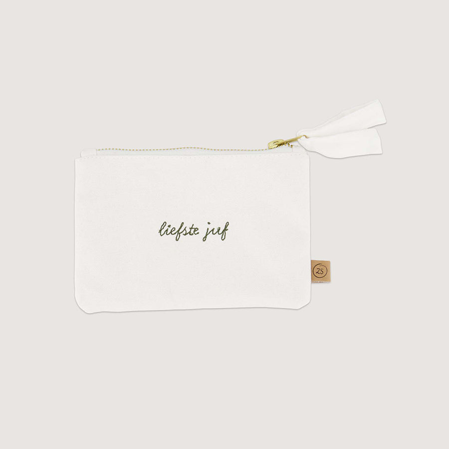 Etui 'Liefste Juf'-sand