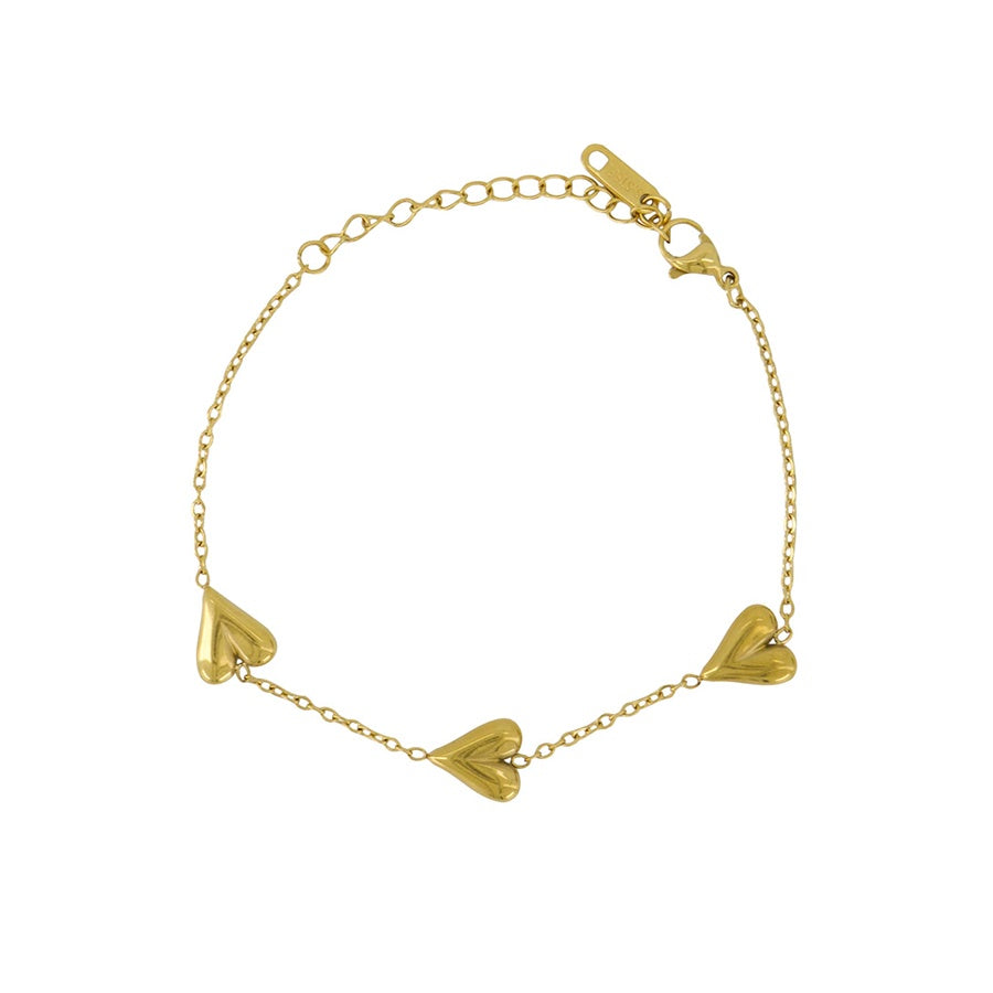 Armband 3 Hartjes-goud