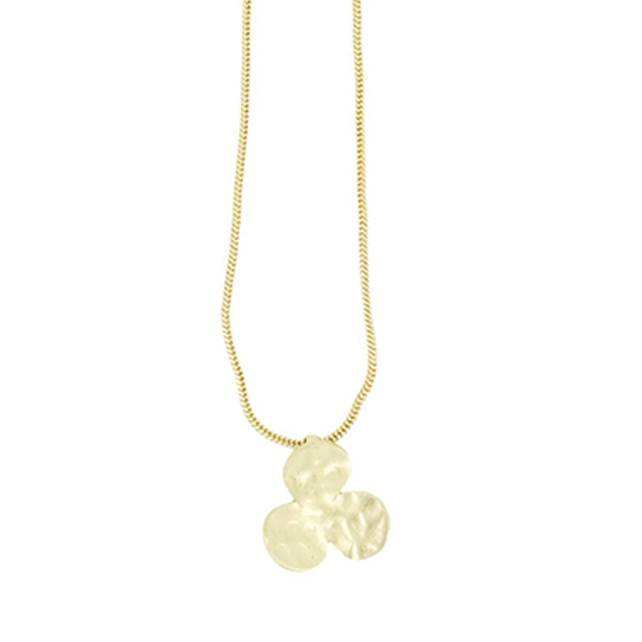 Ketting met bloembedel-goud