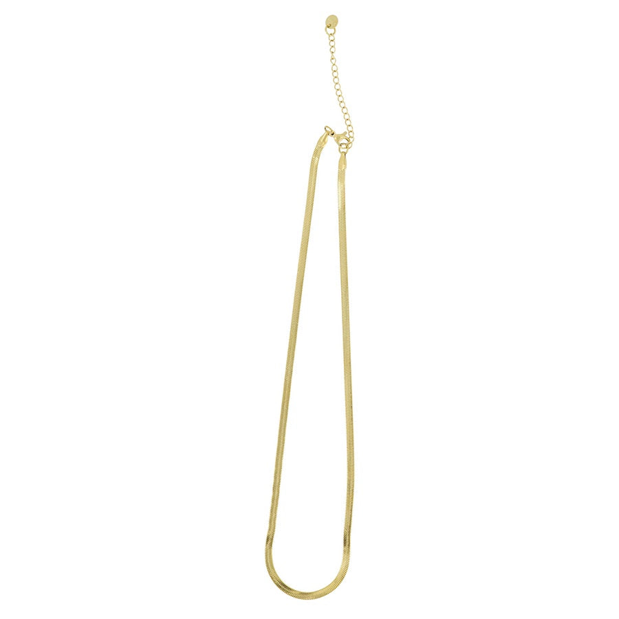 Ketting met visgraat structuur-goud