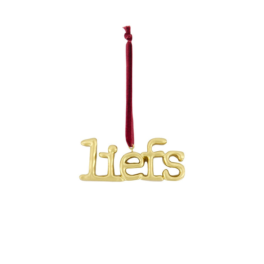 Kerst Hanger 'Liefs'-goud