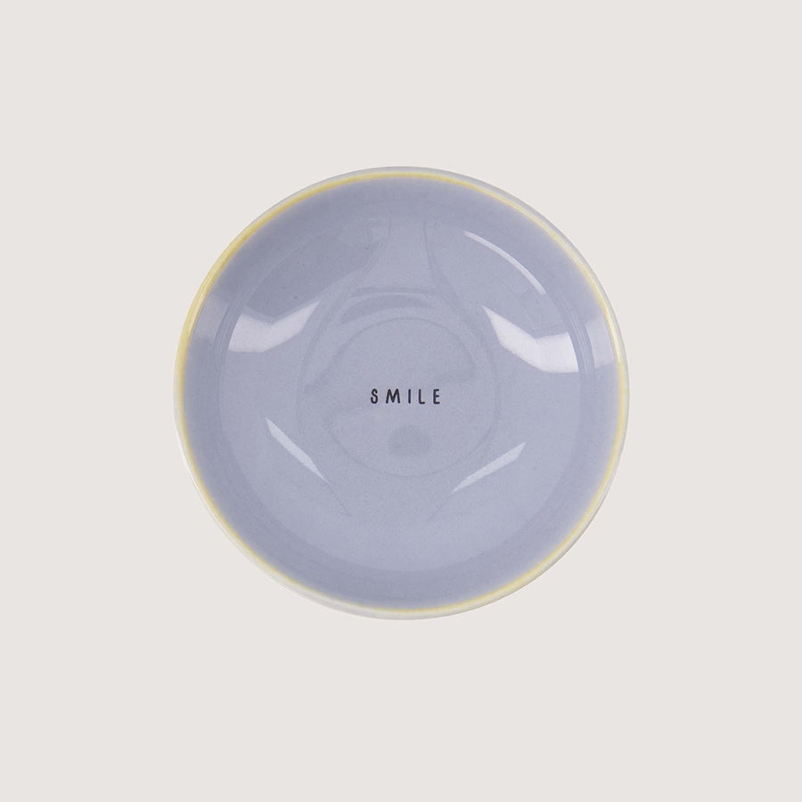 Bordje 'Smile' 11cm-lichtblauw