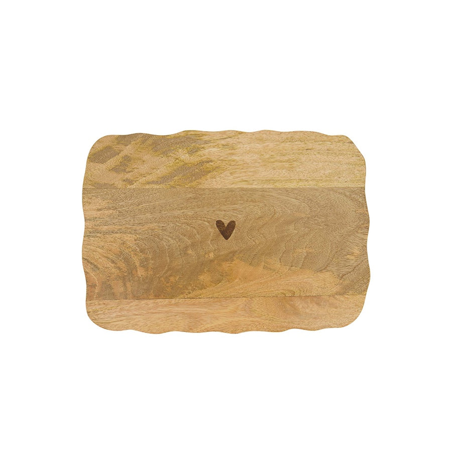Dienblad Hartje Hout 28x30cm-naturel