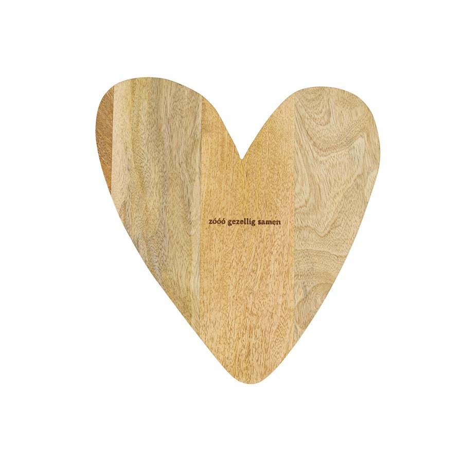 Serveerplank Hartvorm Hout 35x25cm-naturel