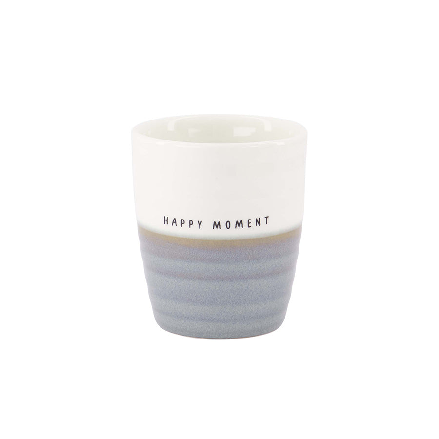 Koffiemok Duocolor 'happy moment'-white/ash blue