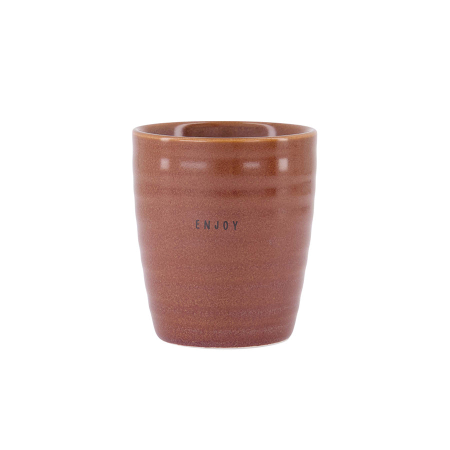 Koffiemok 'enjoy'-dark red