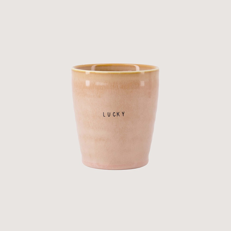 Koffiemok 'Lucky'-roze