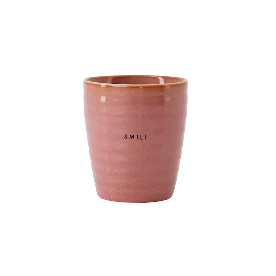 Koffiemok 'Smile'-burgundy
