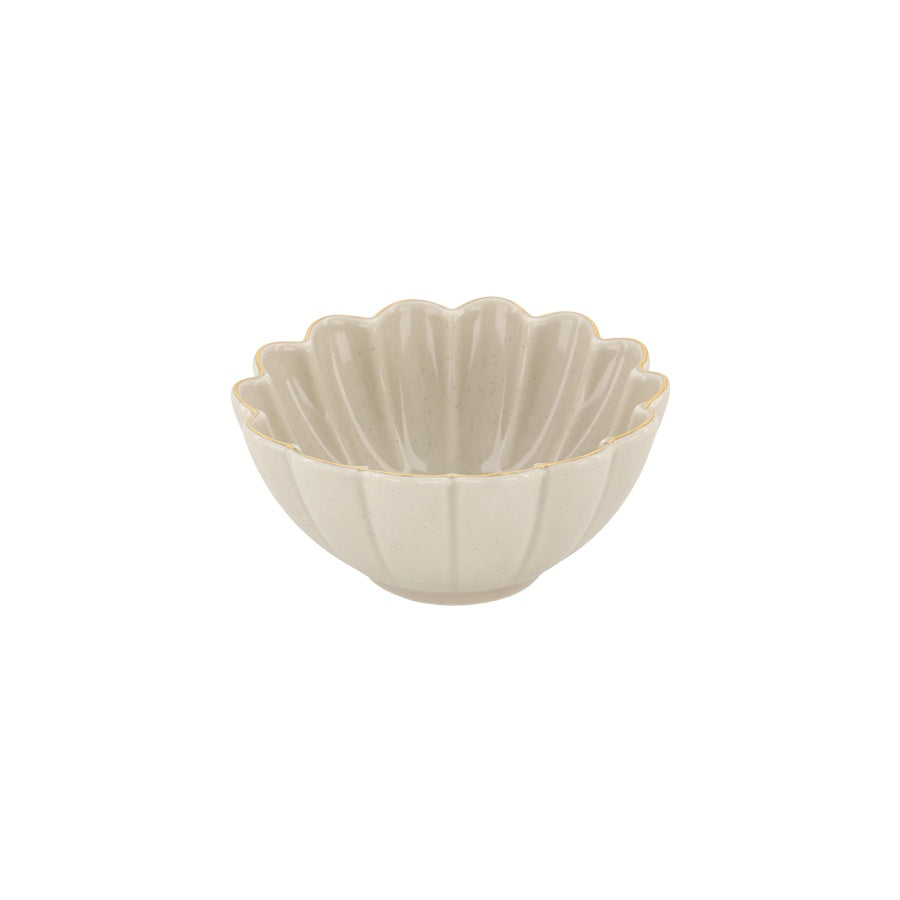 Kom Golvend 11,5cm-beige/goud