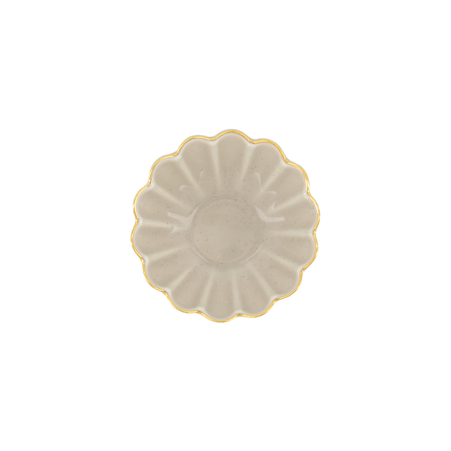 Kom Golvend 11,5cm-beige/goud