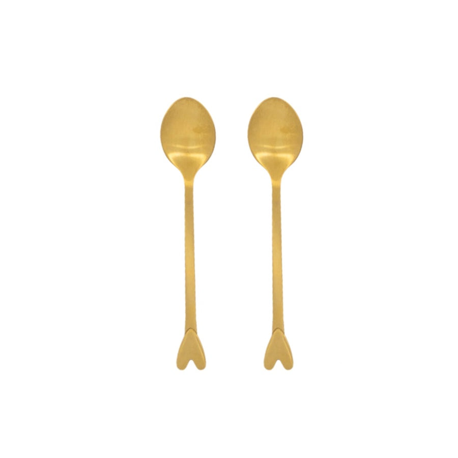 Lepeltjes Hartje Set van 2-goud
