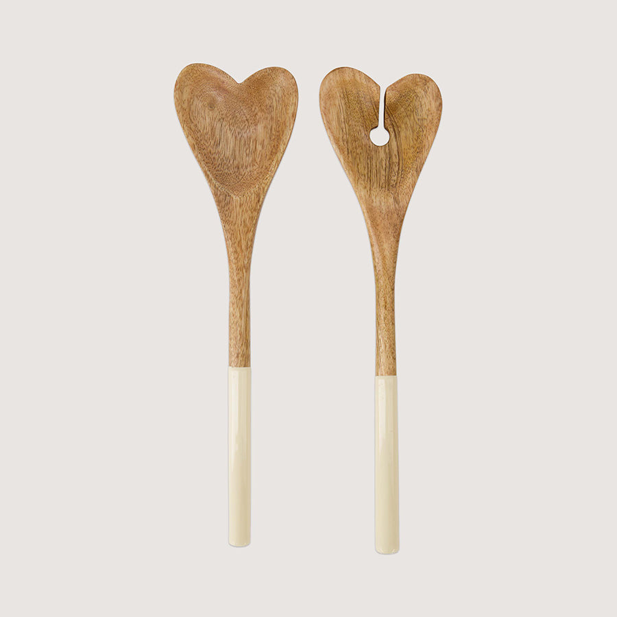 Saladebestek Hartje Hout-sand