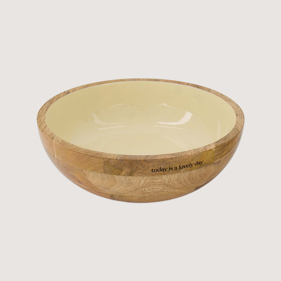 Schaal XL Hout 'Lovely day'-zand