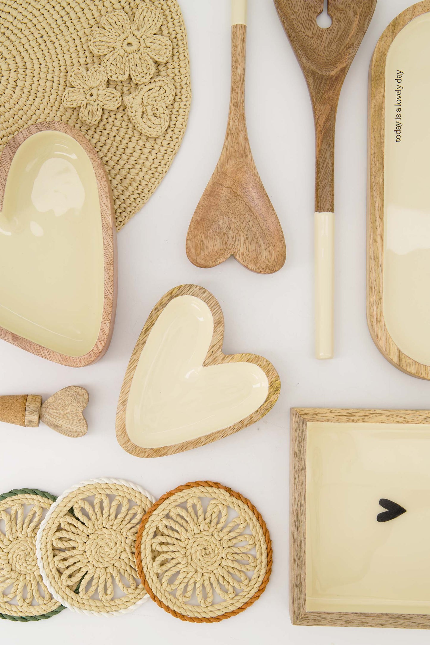 Serveerplank 'Lovely day'-zand