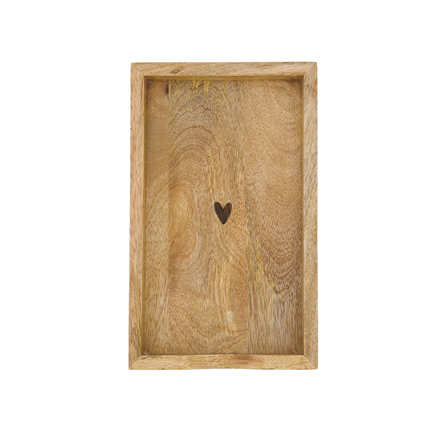 Servethouder Hout Hartje 11x20cm-naturel