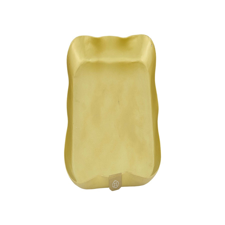 Servethouder Rechthoek Metaal 23x14cm-goud