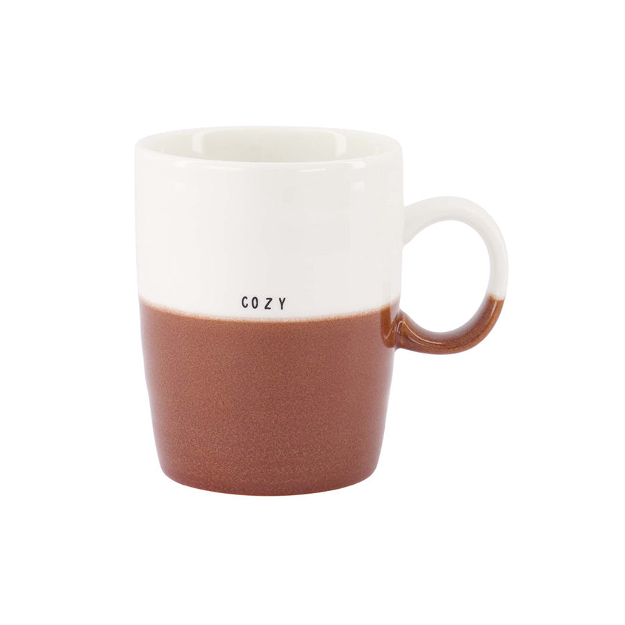 Theemok Duocolor 'Cozy'-wit/dark red