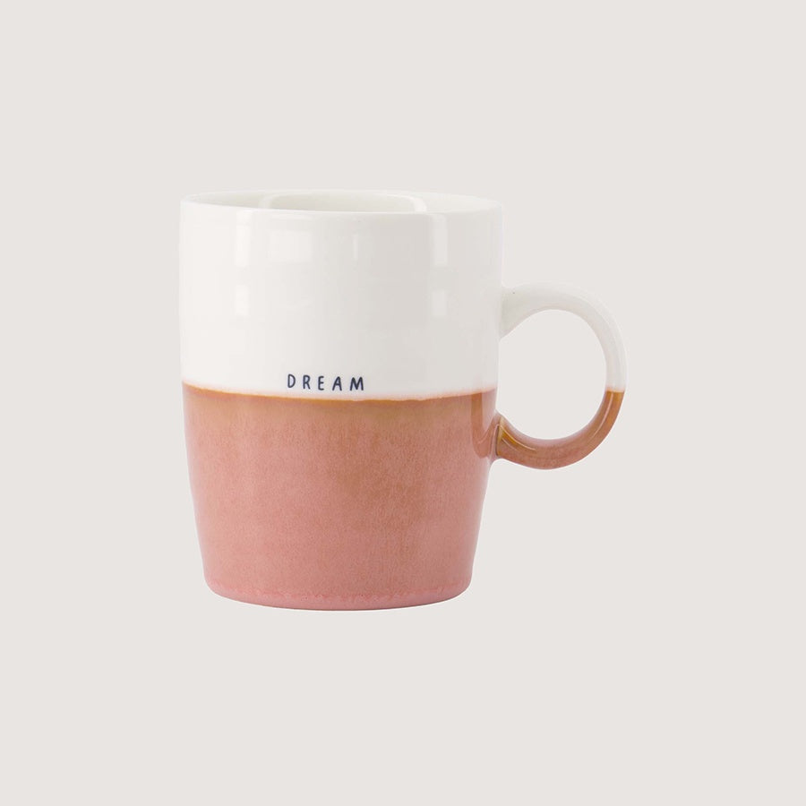 Theemok Duocolor 'Dream'-wit/donkerroze