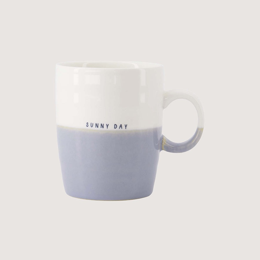 Theemok Duocolor 'Sunny Day'-wit/lichtblauw