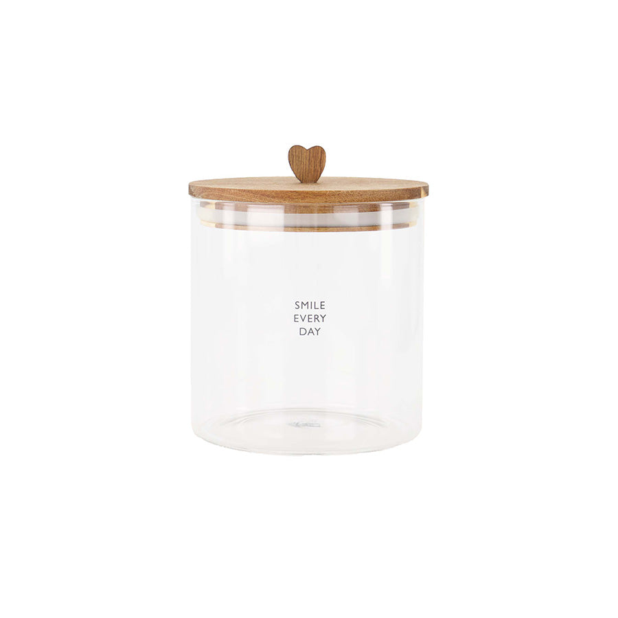Voorraadpot 'Smile every day' S-naturel
