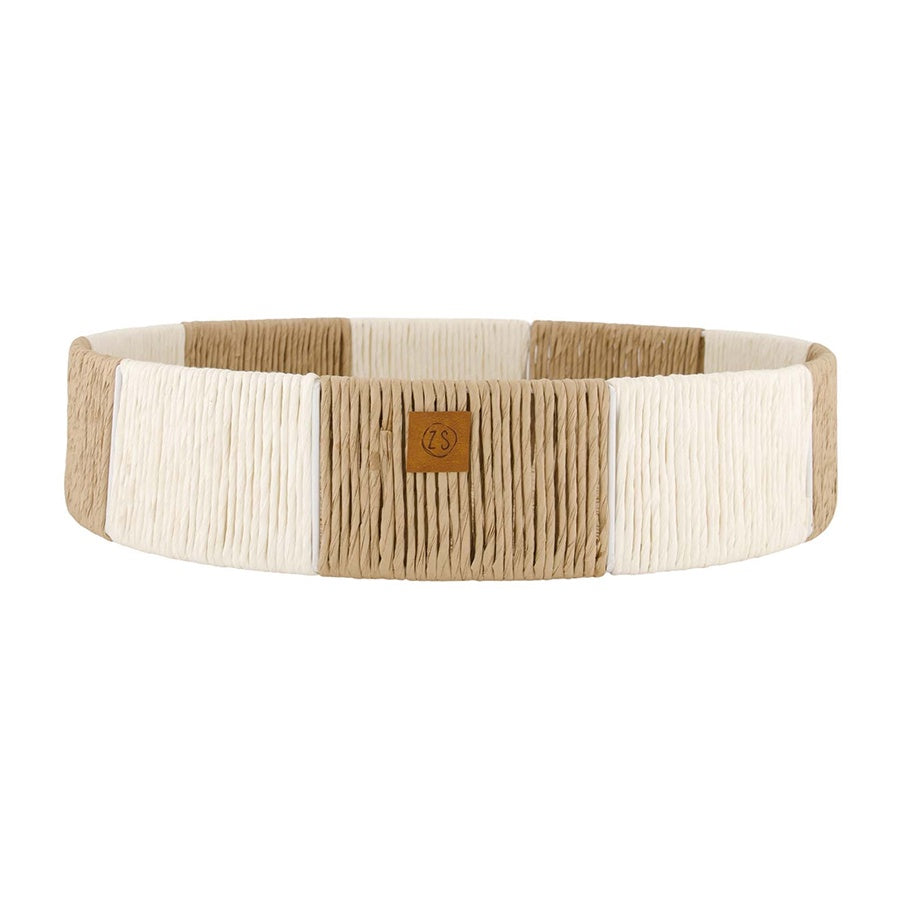 Dienblad Rotan Streep M 40cm-ecru